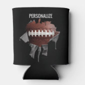 Torn Football Black Can Cooler Dosenkühler (Rückseite)