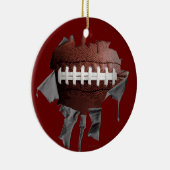Torn Football Keramik Ornament (Rechts)