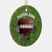 Torn Football Keramik Ornament (Rechts)
