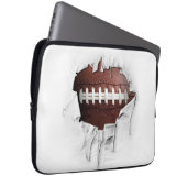 Torn Football Laptopschutzhülle (Vorne Rechts)