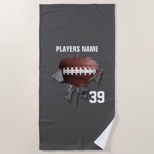 Torn Football Strandtuch (Vorderseite)