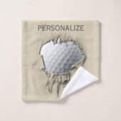 Torn Golf Ball Badhandtuch Set (Waschlappen)