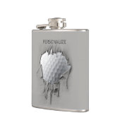 Torn Golf Ball Flachmann (Links)