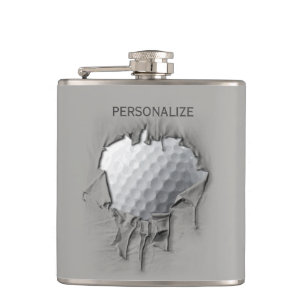 Torn Golf Ball Flachmann