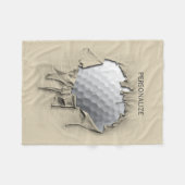 Torn Golf Ball Fleecedecke (Vorderseite (Horizontal))
