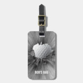 Torn Golf Ball Gepäckmarke Gepäckanhänger (Vorderseite vertikal)