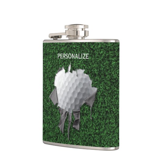 Torn Golf Ball Hibitflasche Flachmann (Links)