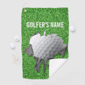 Torn Golf Ball (individuell einstellbar) Golfhandtuch (Insitu)