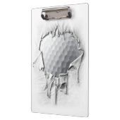 Torn Golf Ball Klemmbrett (Links)