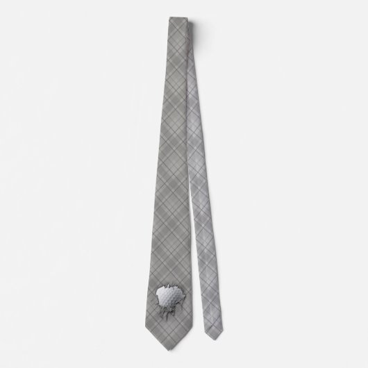 Torn Golf Ball Neck Tie Krawatte (Vorderseite)