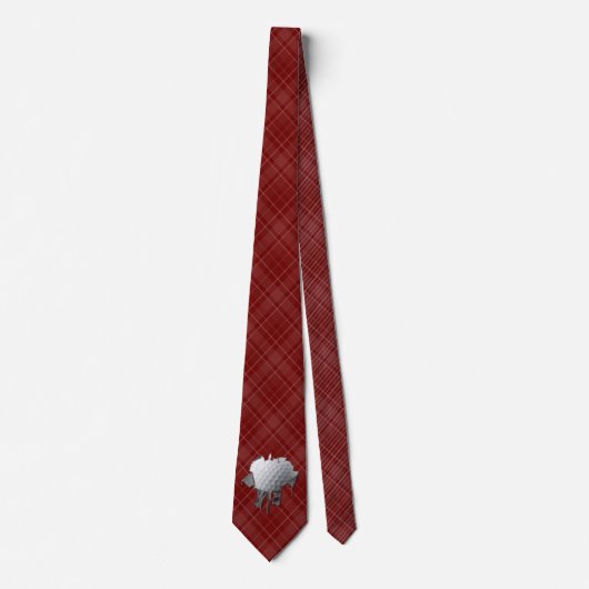 Torn Golf Ball Neck Tie Krawatte (Vorderseite)