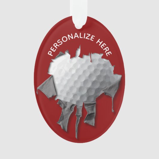 Torn Golf Ball Ornament (Vorderseite)