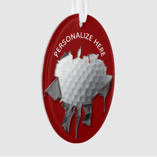 Torn Golf Ball Ornament (Vorderseite)