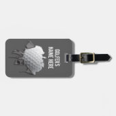 Torn Golf Ball (Personalisiert) Gepäckanhänger (Vorderseite horizontal)