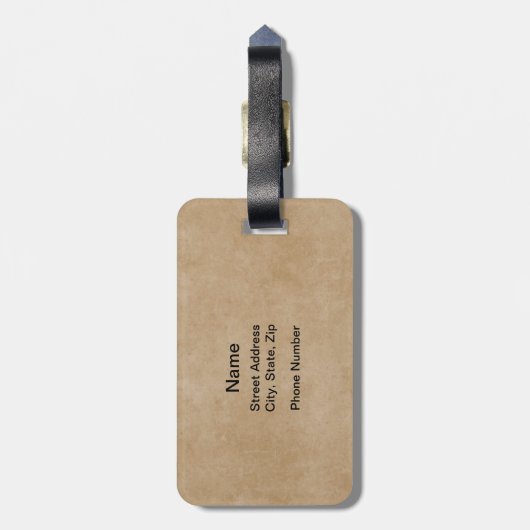 Torn Golf Ball (personalize) Gepäckanhänger (Rückseite vertikal)