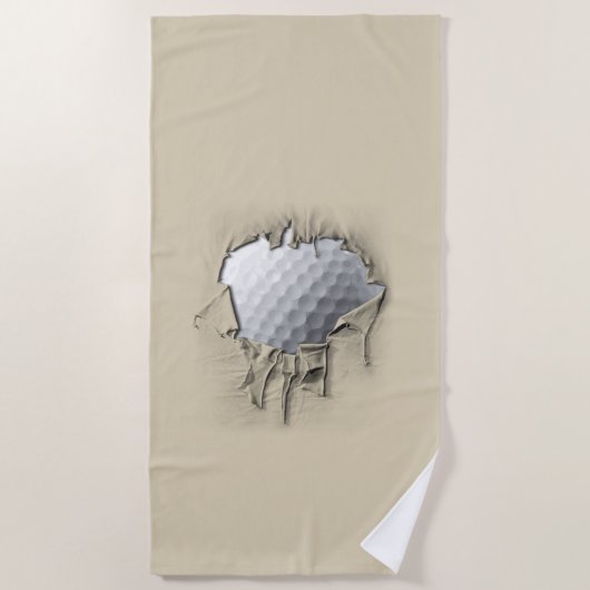 Torn Golf Ball Strandtuch (Vorderseite)