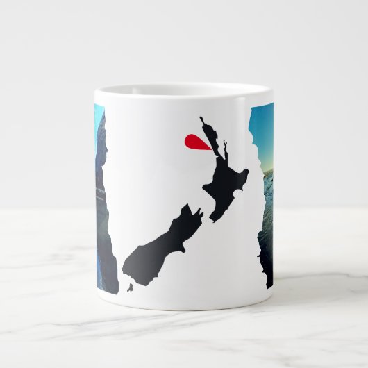 Torn NZ Seascape Jumbo-Tasse (Vorderseite)