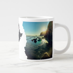 Torn NZ Seascape Jumbo-Tasse