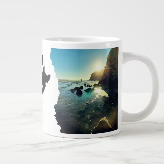 Torn NZ Seascape Jumbo-Tasse (Rechts)