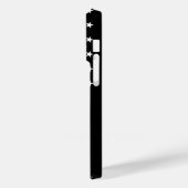 Torn Out Look Thin Blue Line American Flag Case-Mate iPhone Hülle (Rückseite / Links)