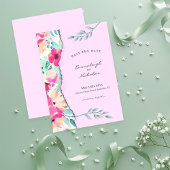 Torn Paper Tropical Floral Pink Hochzeit Save The Date