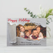 Torn Reveal Happy Holidays Weihnachten Familienjub (Stehend Vorderseite)