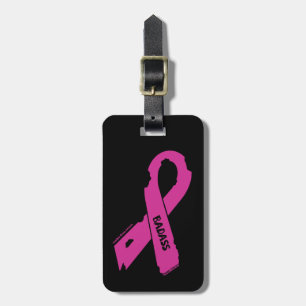 Torn Ribbon/Badass...Brustkrebs Gepäckanhänger