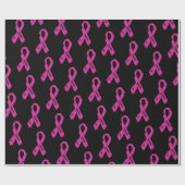 Torn Ribbon/Badass...Brustkrebs Geschenkpapier (Flach)