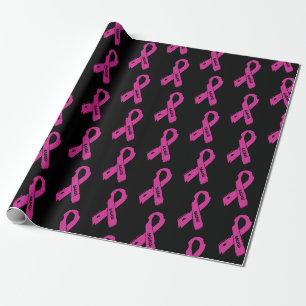 Torn Ribbon/Badass...Brustkrebs Geschenkpapier