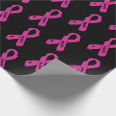 Torn Ribbon/Badass...Brustkrebs Geschenkpapier (Ecke)