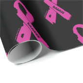Torn Ribbon/Badass...Brustkrebs Geschenkpapier (Rolleneckpunkt)
