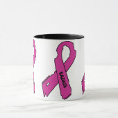 Torn Ribbon/Badass...Brustkrebs Tasse (Zentrum)