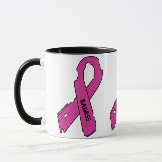 Torn Ribbon/Badass...Brustkrebs Tasse (Links)