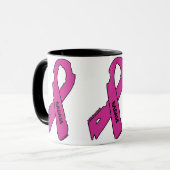 Torn Ribbon/Badass...Brustkrebs Tasse (Vorderseite Links)