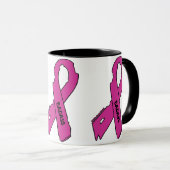 Torn Ribbon/Badass...Brustkrebs Tasse (VorderseiteRechts)