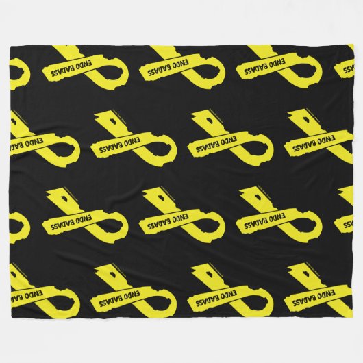 Torn Ribbon/Badass...Endometriose Fleece Blanket (Vorderseite (Horizontal))