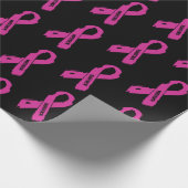 Torn Ribbon/Krieger...Brustkrebs Geschenkpapier (Ecke)