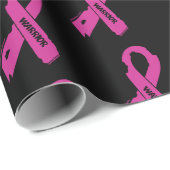 Torn Ribbon/Krieger...Brustkrebs Geschenkpapier (Rolleneckpunkt)
