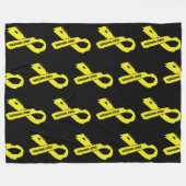 Torn Ribbon/Krieger...Endometriose Fleecedecke (Vorderseite (Horizontal))