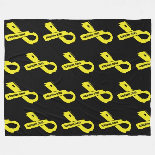 Torn Ribbon/Krieger...Endometriose Fleecedecke (Vorderseite (Horizontal))