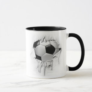 Torn Soccer 11 oz Ringer Tasse