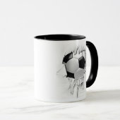 Torn Soccer 11 oz Ringer Tasse (VorderseiteRechts)