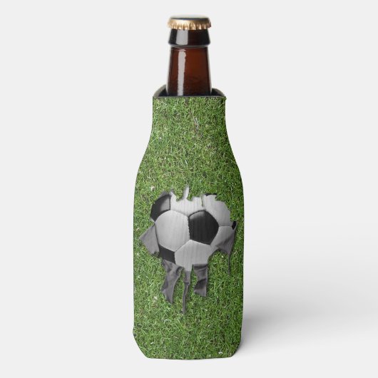 Torn Soccer Black Bottle Cooler Flaschenkühler (Flaschenvorderseite)