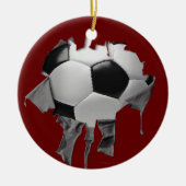 Torn Soccer Keramik Ornament (Vorne)