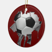 Torn Soccer Keramik Ornament (Links)