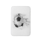 Torn Soccer White Bath Mat Badematte (Vorderseite Vertikal)