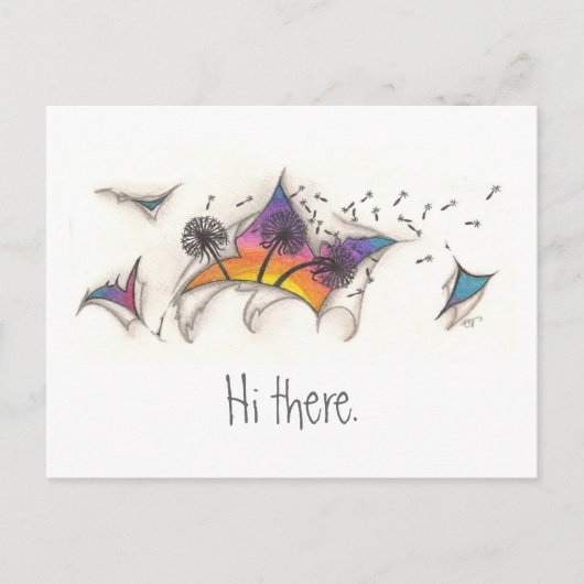 Torn Sunset Postcard Postkarte (Vorderseite)