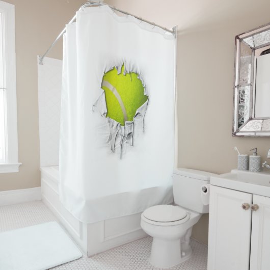 Torn Tennis Duschvorhang (Beispiel)