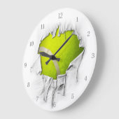 Torn Tennis Große Wanduhr (Winkel)