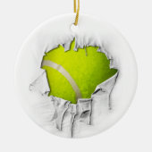 Torn Tennis Keramik Ornament (Vorne)